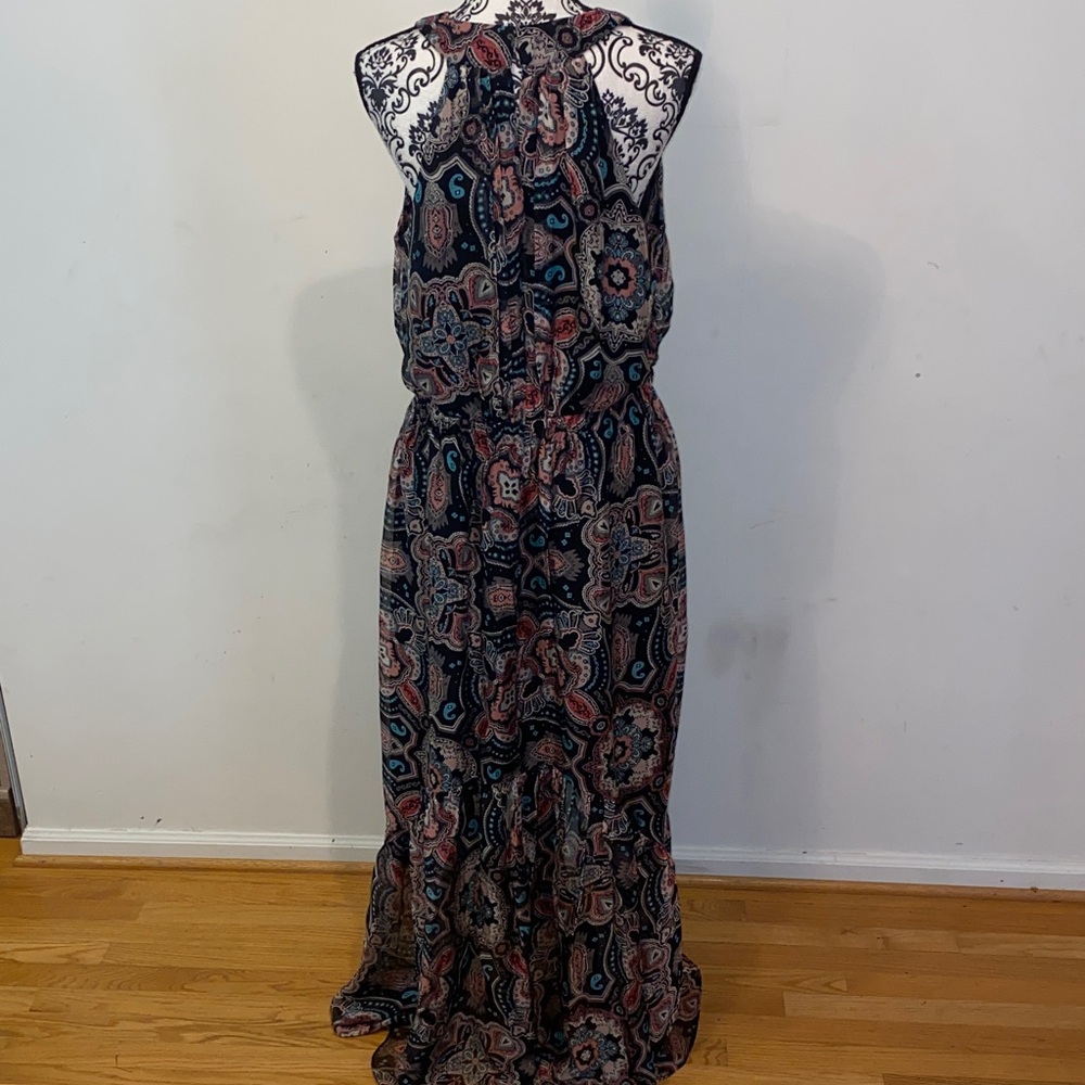 Ramy Brook Printed Savanna Paisley Print Silk Blend Maxi Dress Size Small - Picture 9 of 14